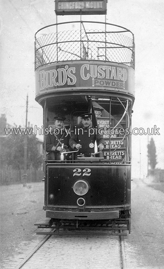 Tram No.22, enroute to Chingford Mount, c.1906